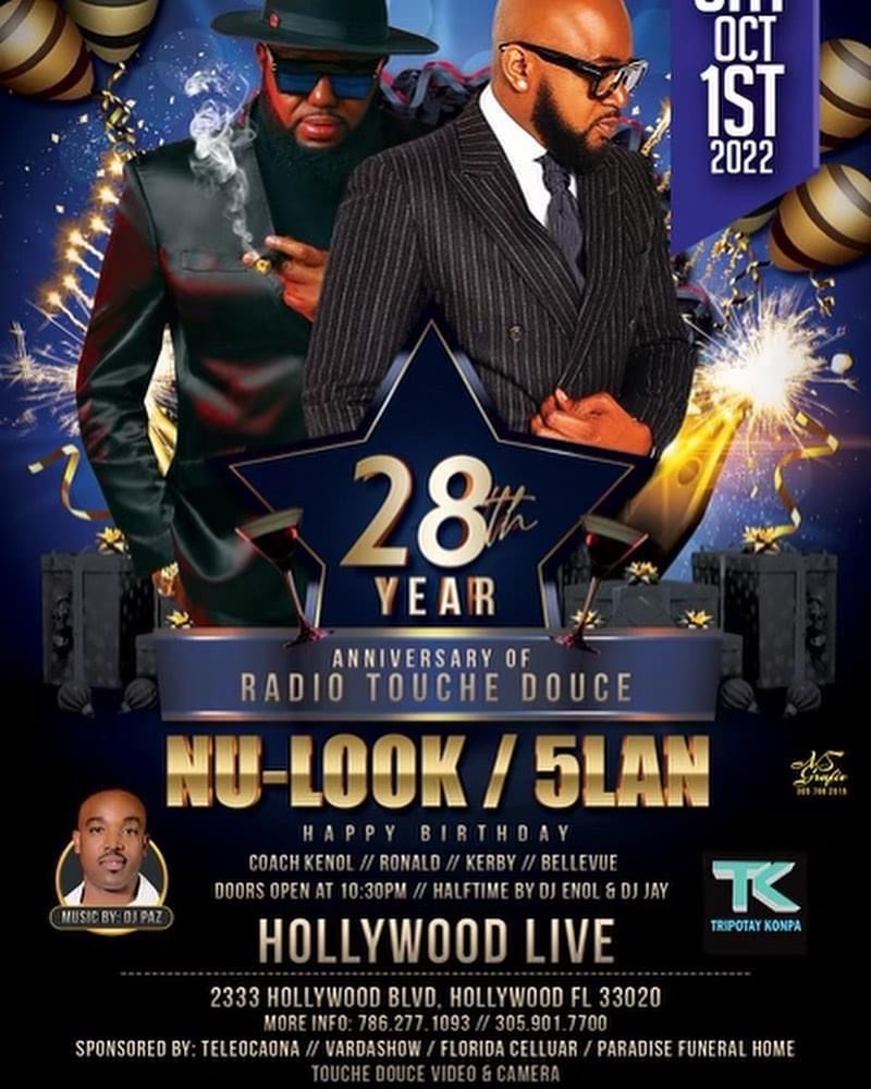 28TH YEARS ANIVERSARY OF RADIO TOUCHE DOUCE NU-LOOK & 5LAN OCTOBER 1ST 2022 HOLLYWOOD LIVE